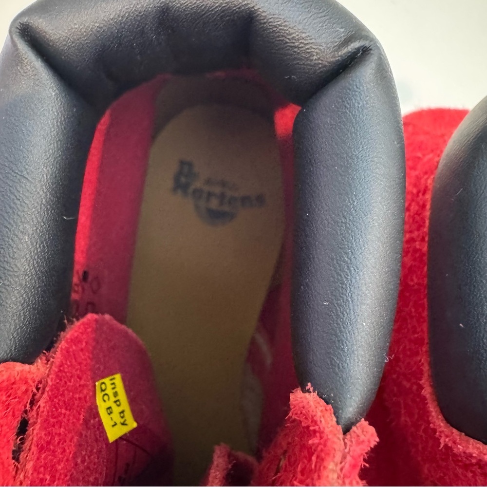 Dr.Martens 939 Ben Suede Red Padded Collar Lace Up Boots M-4 W-5 NWOT - Picture 9 of 11